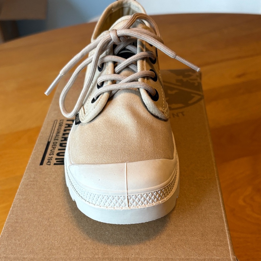 Palladium Beige Canvas Sneakers - Picture 4 of 5